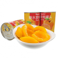 【宜昌馆】新鲜水果罐头砀山糖水黄桃罐头425g*4罐整箱
